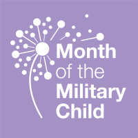 Logo for month of the military child